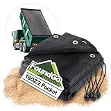 Foundgo Lona De Malha De Caminhão Basculante De 1 6 M X 4 7 M Lona De Substituição De Reboque Basculante De 510 G Com Ilhós Lonas De Caminhão Revestidas De Vinil Resistente à água Bordas Com