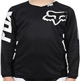 Fox Racing Camiseta Unissex Infantil Blackout Motocross Preta Pequena