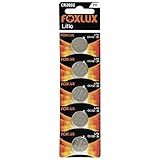Foxlux Bateria De Lítio 3V CR2032 Blister Com 5 Unidades