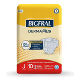 Fralda Bigfral Derma Plus Tamanho Juvenil 10 Unidades