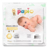 Fralda De Pano Papi Estampa Neutra 60x60cm Com 05 Un Tamanho Pequeno p 
