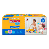Fralda Descartável Baby Shortinho Tamanho G Pacote Com 30 Unidades De 9 A 13kg Turma Da Mônica