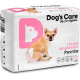 Fralda Descartável Higiênica P cães Fêmea M 12 Un Dogs Care