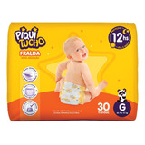 Fralda Descartável Infantil Piquitucho Mega G 30 Unidades Gênero Sem Gênero
