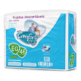 Fralda Geriátrica Adulto Eg Comfort Life Com 46 Unidades Tamanho Extra Grande