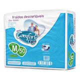 Fralda Geriátrica Adulto M Comfort Life Com 50 Unidades Tamanho Médio