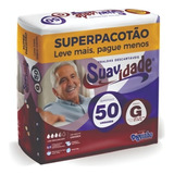 Fralda Geriátrica Adulto Suavidade Super Pacotão G 50 Un 