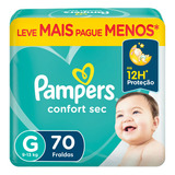 Fralda Pampers Confort Sec G 70 Unidades