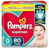 Fralda Pampers Supersec G 80 Fraldas