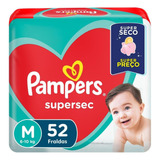 Fralda Pampers Supersec M 52 Unidades