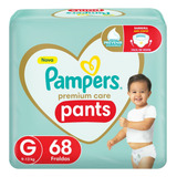 Fralda Pants Premium Care G 68 Unidades Pampers