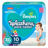 Fralda Splashers Descartável Para Nadar Xg Com 10 Unidades Pampers
