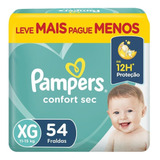 Fraldas Pampers Confort Sec Xg 54
