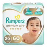 Fraldas Pampers Premium Care Xg 60