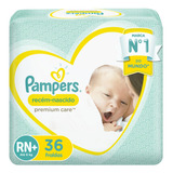 Fraldas Pampers Recém nascido Tamanho Rn 36 Unidades