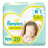 Fraldas Recém nascido Premium Care 20 Unidades Pampers Gênero Sem Gênero Tamanho Rn