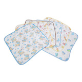 Fraldinha De Boca Estampada Luxo 33x33 Com Crochê Kit C 10