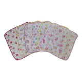 Fraldinha De Boca Estampada Luxo 33x33 Com Crochê Kit C 10