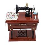 Framendino Máquina De Costura Caixa De Música Vintage Musical Clássica Decoração De Natal Dia Dos Namorados 1 Pacote