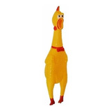 Frango Galinha Borracha Para Morder Brinquedo Cães 30cm Pet