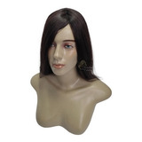 Franja Cabelo Humano Prótese Capilar 40 45cm 100gr Castanho
