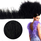 Franja De Plumas De Avestruz C Viés De Plumas 0 5 Metro Cor Lilás