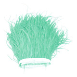 Franja De Plumas Viés De Penas Para Artesanato costura 0 5m Cor Verde Água