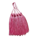 Franja Pingente Seda Tassel 7cm 20und Rosa Choque