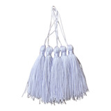 Franja Tassel Pingente 50 Unidades Dourada Atacado Cor Branco