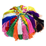 Franjas De Seda Tassel Pinjentes 100 Unidades Mix Cores