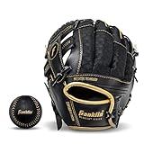 Franklin Sports Conjunto De Luva E Bola De Teeball Luva De Teeball Meshtek E Bola De Beisebol De Espuma Preto Dourado 24 Cm Luva Para Mão Esquerda