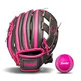 Franklin Sports RTP Teeball Luvas De Desempenho E Bola Combo Grafite Rosa 24 Cm Lançador De Mão Direita