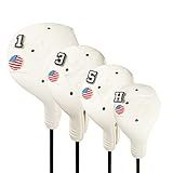 FRANKTECH Capas De Cabeça De Golfe 4 Peças Ou 1 Peça De Capas De Taco De Golfe De Plástico Eva Para Motorista Fairway Woods Hybrid Capa De Cabeça De Motorista Com Alfinetes Cabe Em Todos Os Tacos D