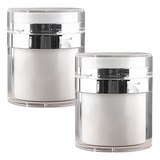 Frasco Creme Vácuo Recarregáveis Cosméticos Maquiagem Viagem Cor 1un X50ml