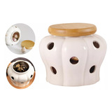 Frasco De Armazenamento De Porcelana Com Tampa Guardião De