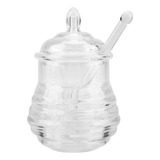 Frasco De Mel De 245 Ml Transparente Em Forma De Colmeia Par