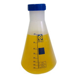 Frasco Erlenmeyer 1000 Ml Plástico Pp Com Tampa Nalgon