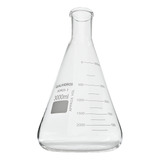 Frasco Erlenmeyer De Vidro Boca Estreita Cap 4000ml