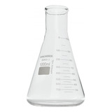 Frasco Erlenmeyer De Vidro Boca Larga Cap 1000ml