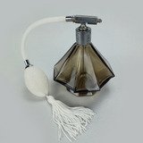 Frasco Perfume Perfumeiro Antigo Vidro Fumê Art Déco