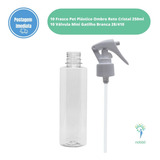 Frasco Pet Ombro Reto 250ml Válvula Mini Gatilho Kit 10 Unid