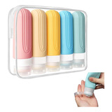 Frasco Pote Silicone Shampoo Creme Luxo Viagem Avião 5x90ml