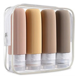 Frasco Pote Silicone Shampoo Viagens Kit 4 Fashion Brindes