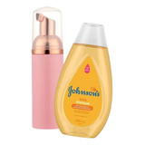 Frasco Pump Espumador 100ml Shampoo Neutro Johnsons 200ml