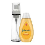 Frasco Pump Espumador 100ml Shampoo Neutro Johnsons 200ml