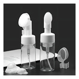 Frasco Pump Espumador Com Escova De Silicone Limpeza Facial