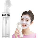 Frasco Pump Limpeza Facial Espuma Skin Care Escova Silicone