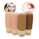 Frascos Para Viagem Kit 4un Silicone Pote Shampoo Creme 90ml