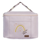 Frasqueira Bolsa Maternidade Térmica Rosa Bordado Menina
