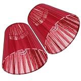 FRCOLOR 2 Unidades Abajur De Gaze Abajur De Tambor Lâmpada Decorativa Tampas De Lâmpada De Parede Abajur Tambor Pano Arte Sombra Clara Lustre Abajur E27 Luminária De Piso Ferro Suprimentos